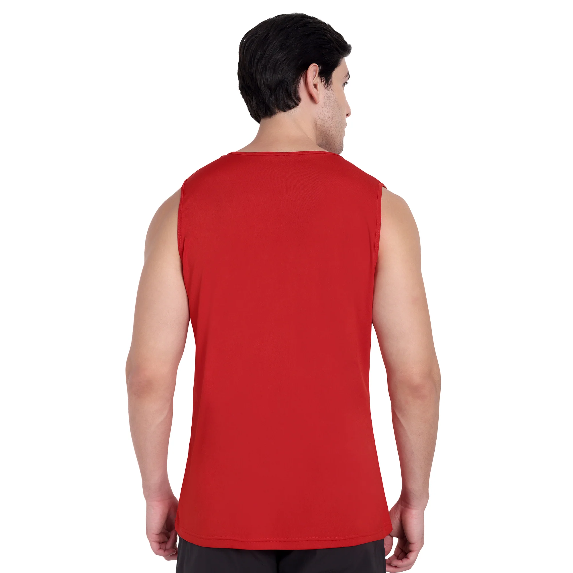 Red Tank Top For Men - Image 3