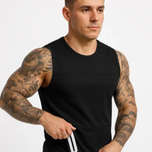 Black Mens Gym Stringers