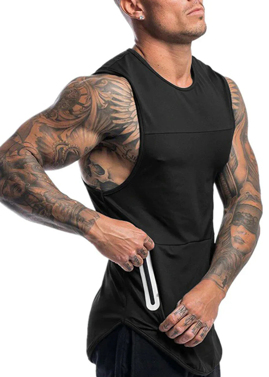 Black Mens Gym Stringers2
