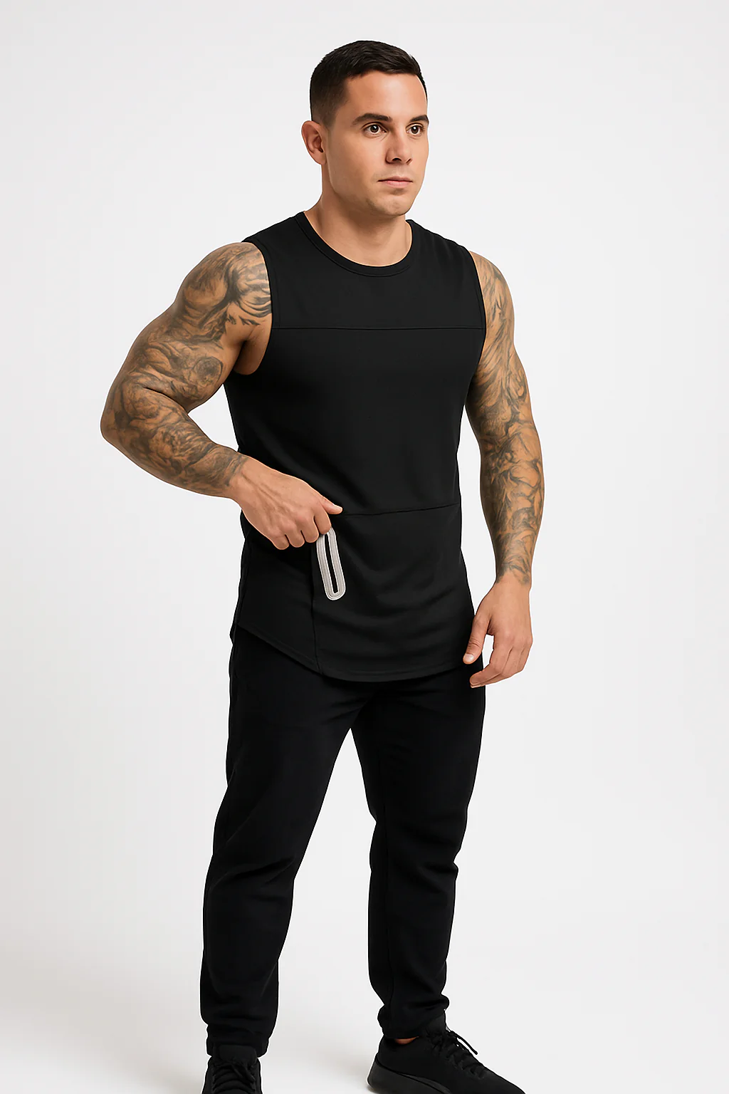 Black Mens Gym Stringers4