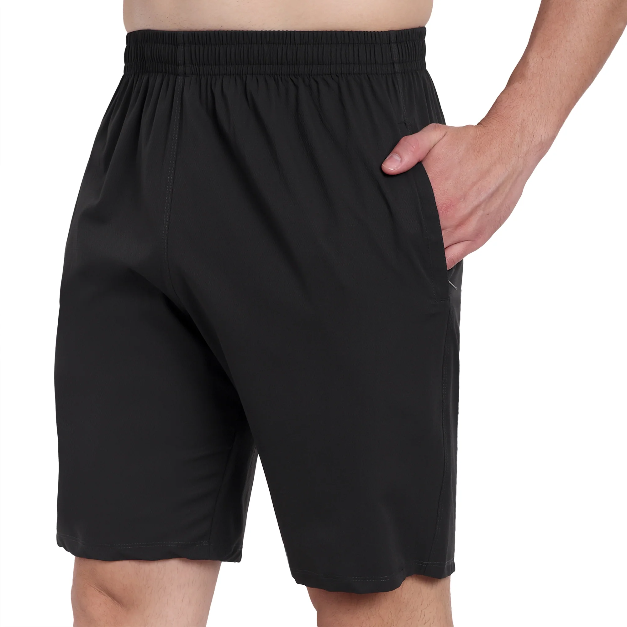 Black Rapid-Dry Training Shorts For Men