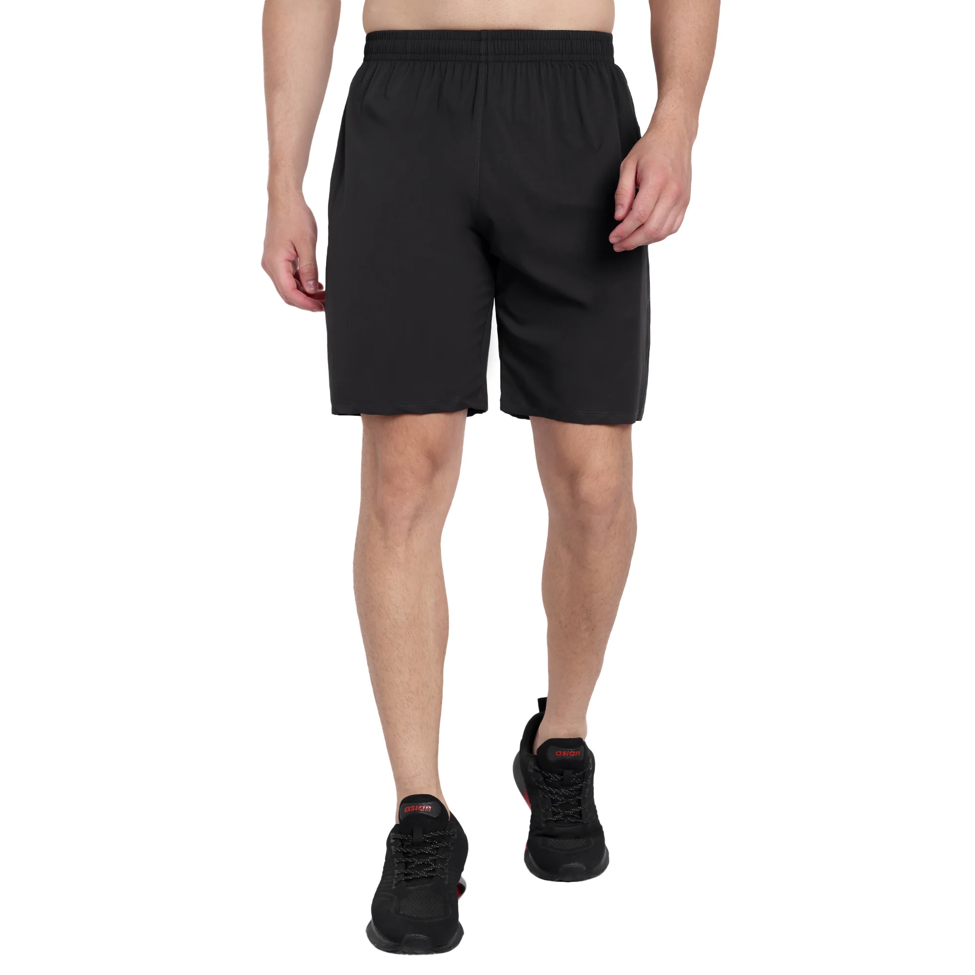 Black Rapid-Dry Training Shorts For Men