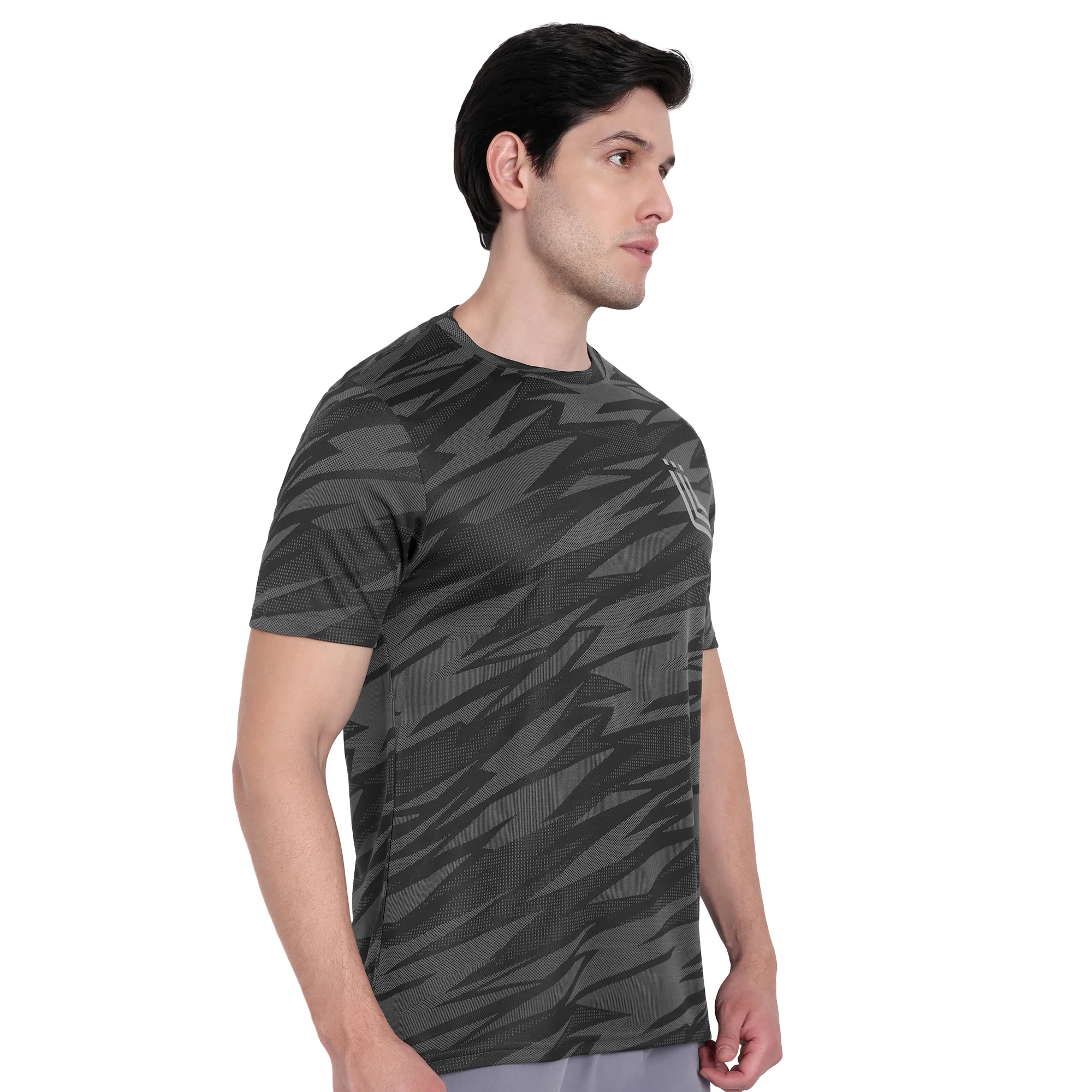 Black & Grey Work-out T-Shirt for Men - Image 7