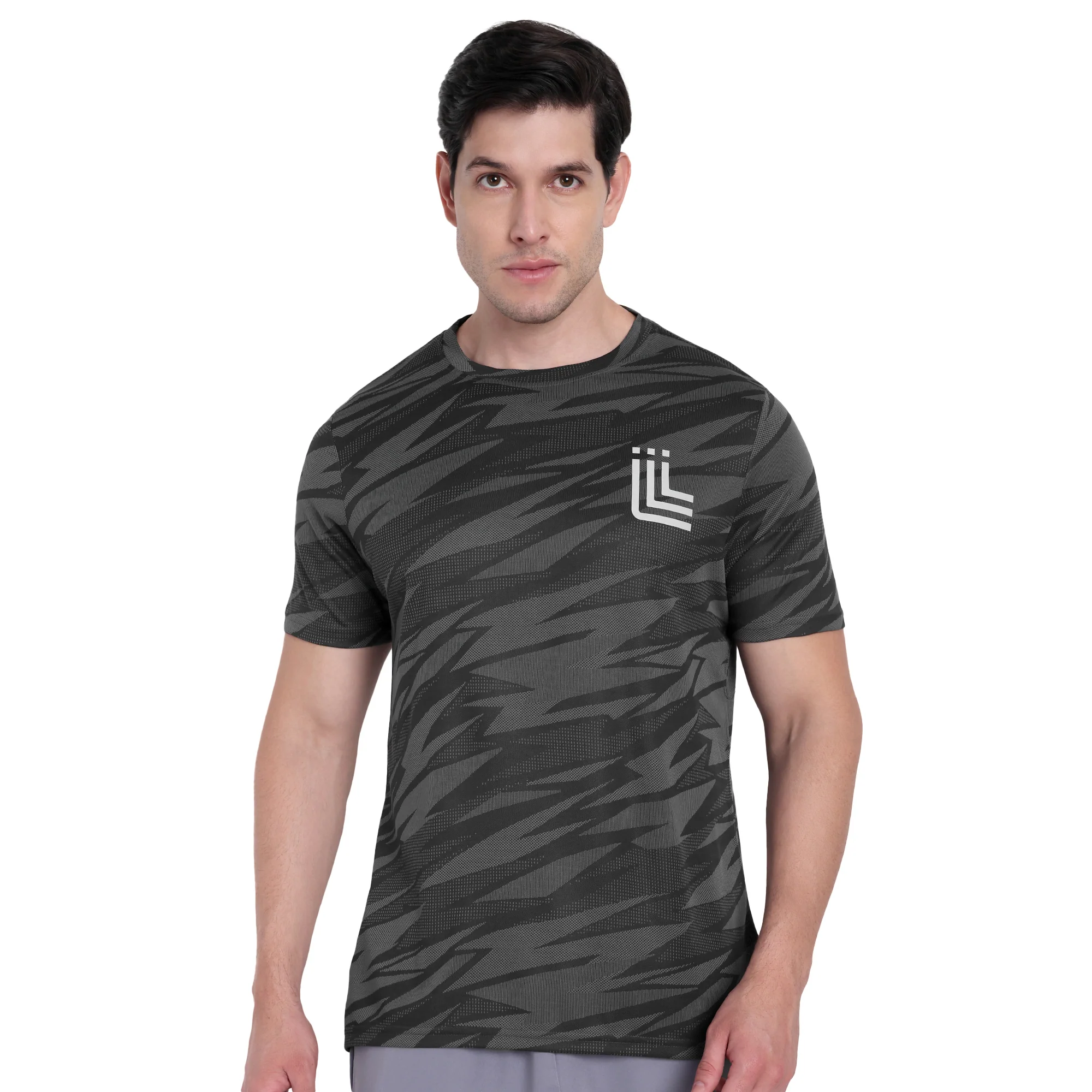 Black & Grey Work-out T-Shirt for Men - Image 5