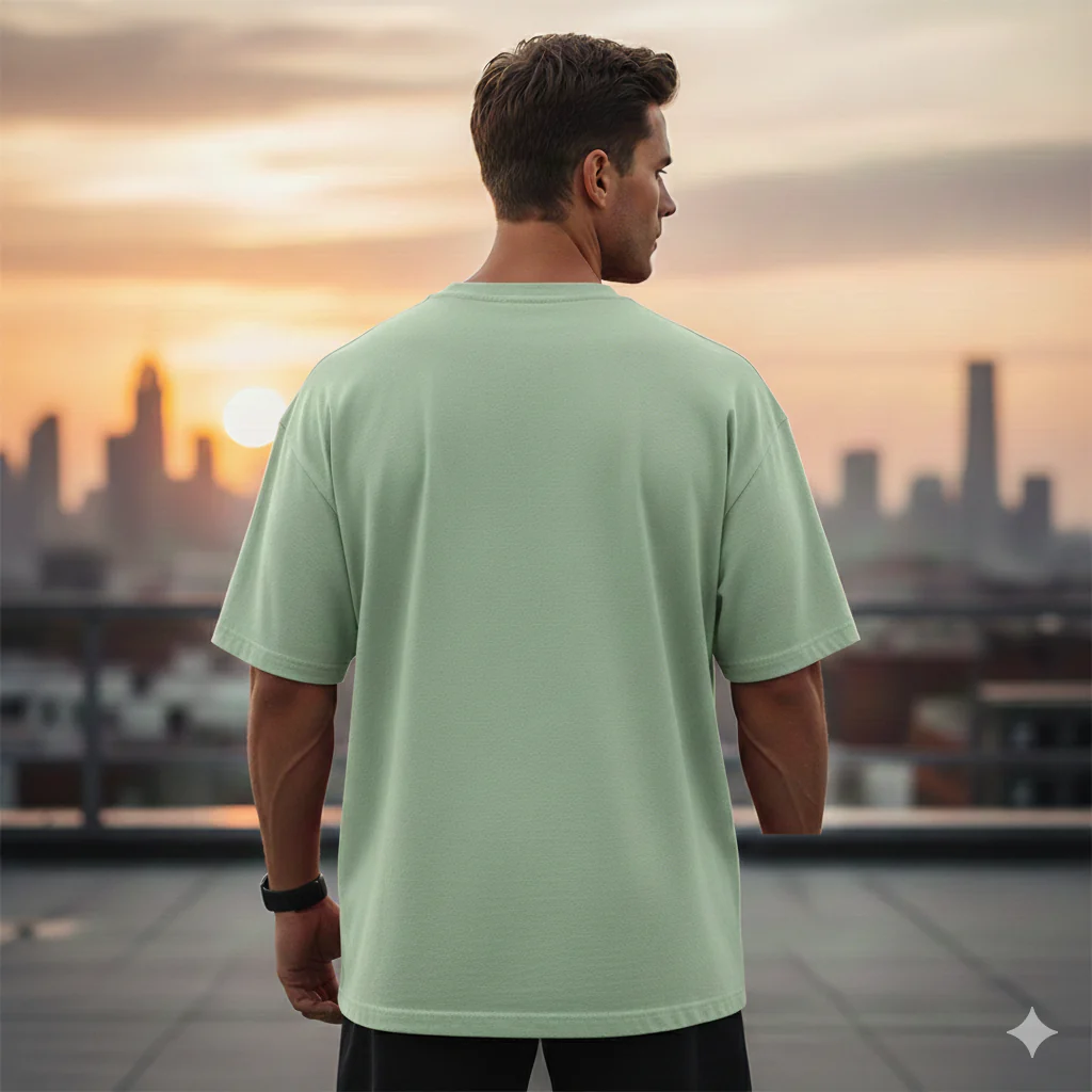 PistachioGreenOversizedMenTshirt1