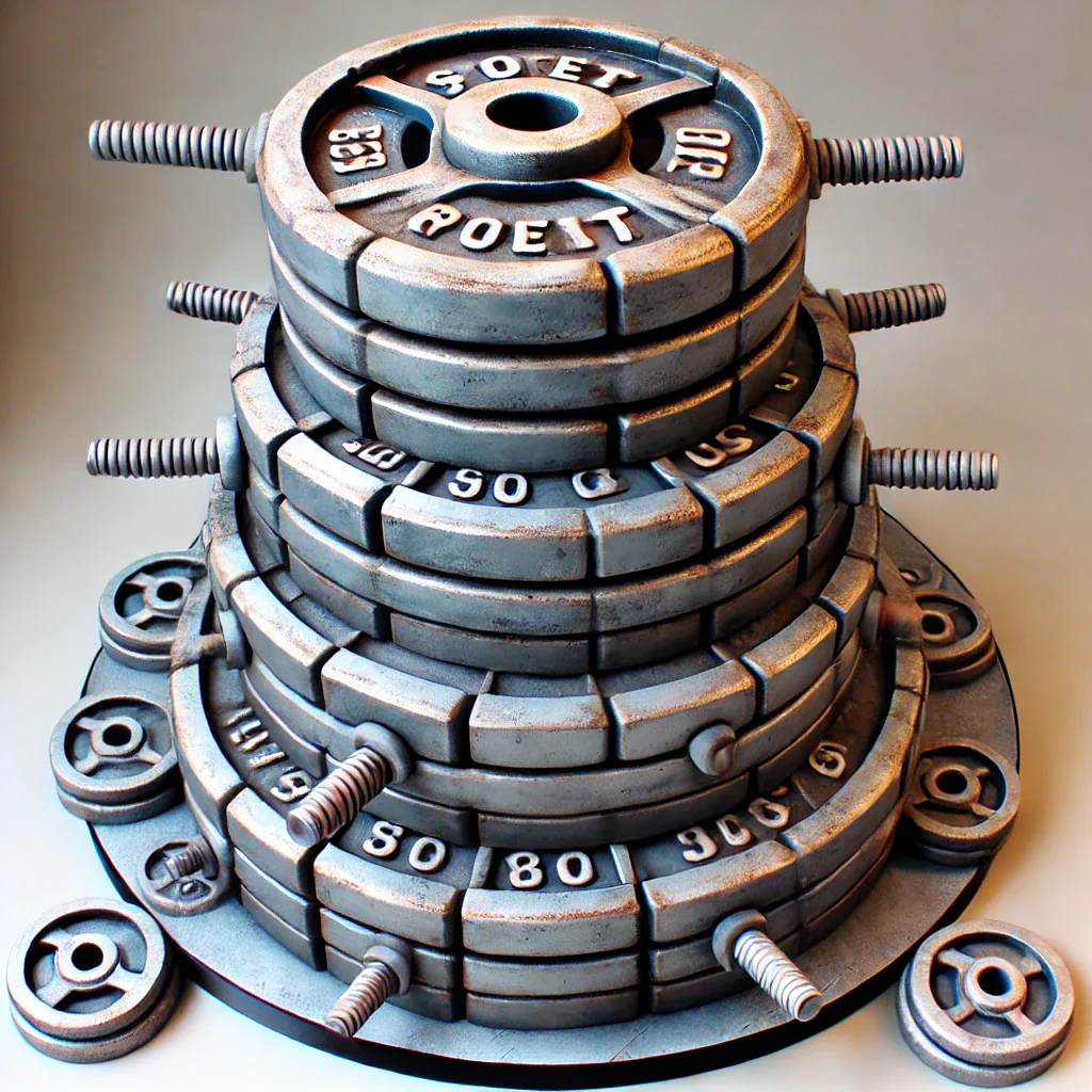 Weight-Plate-Stack-gym-cake-design