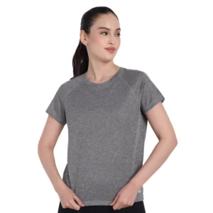 Rapid Dry Active Wear Grey T-shirt For Women
