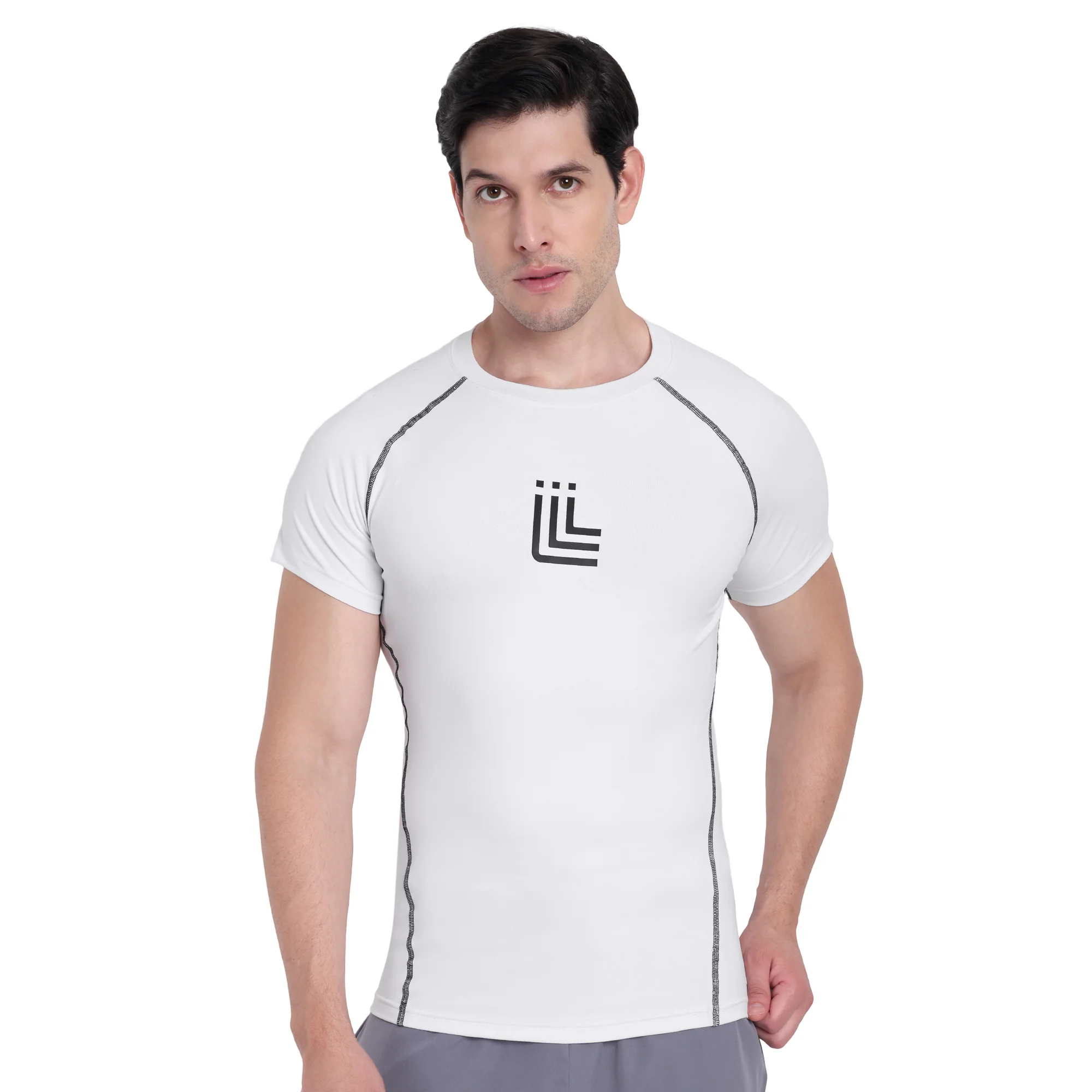 White Gym Compression T-shirt for men