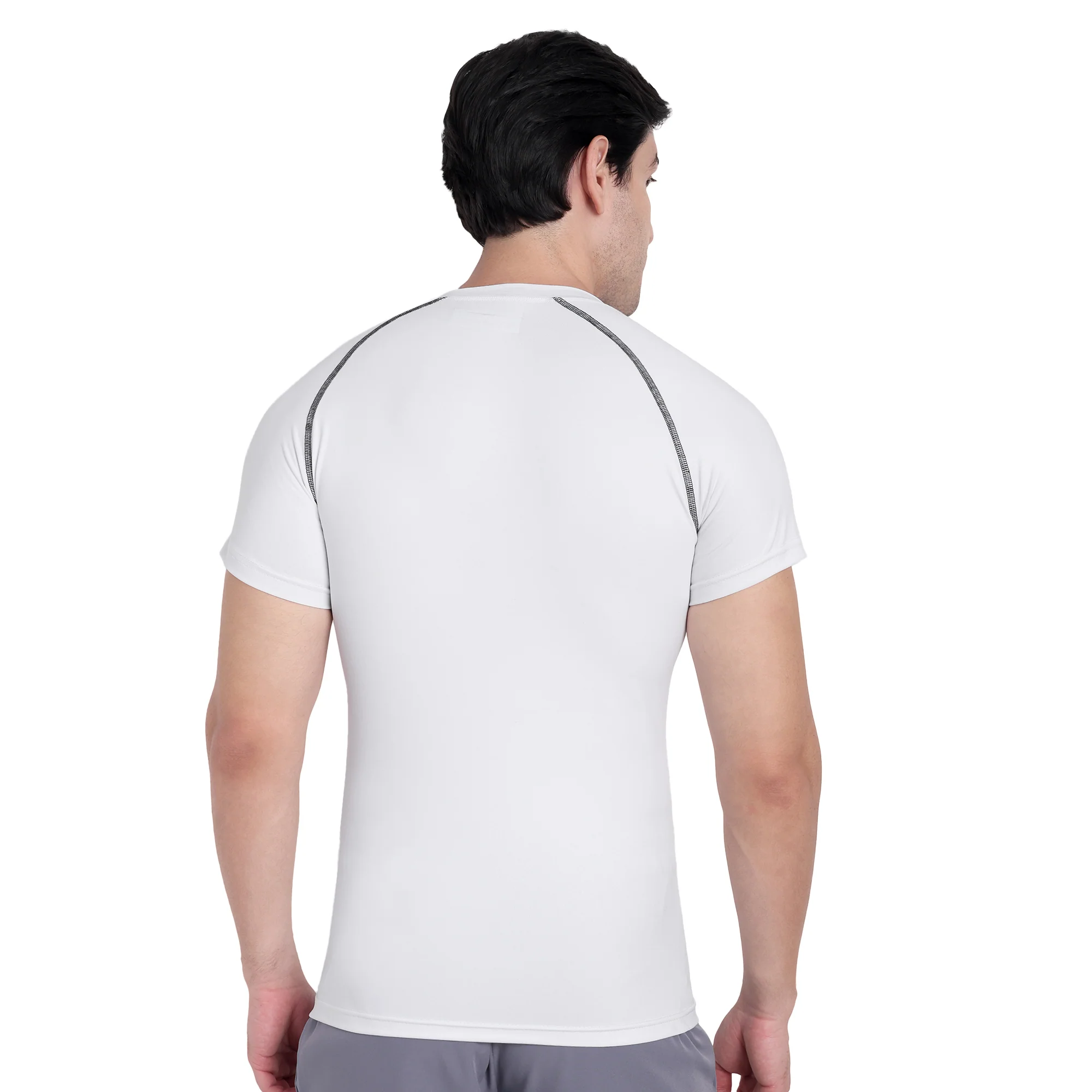 White Gym Compression T-shirt for men