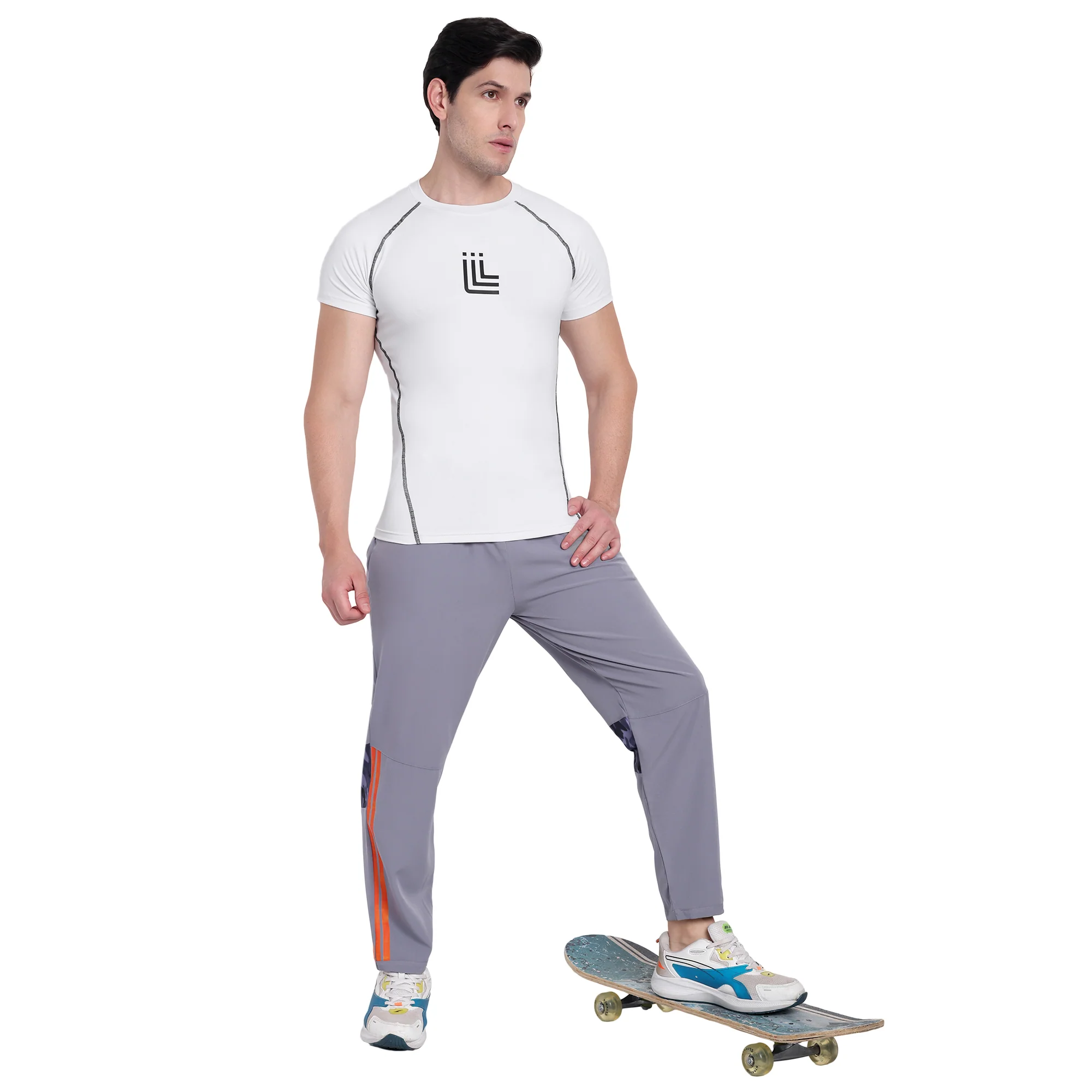 White Gym Compression T-shirt for men