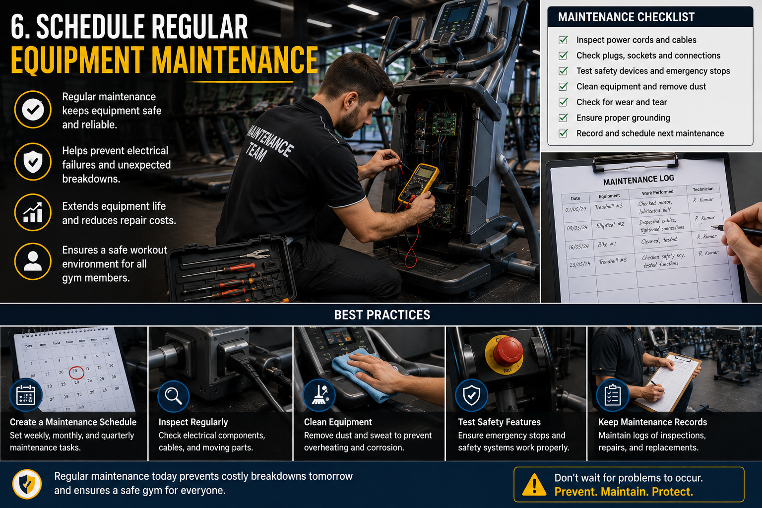 Schedule Regular Equipment Maintenance