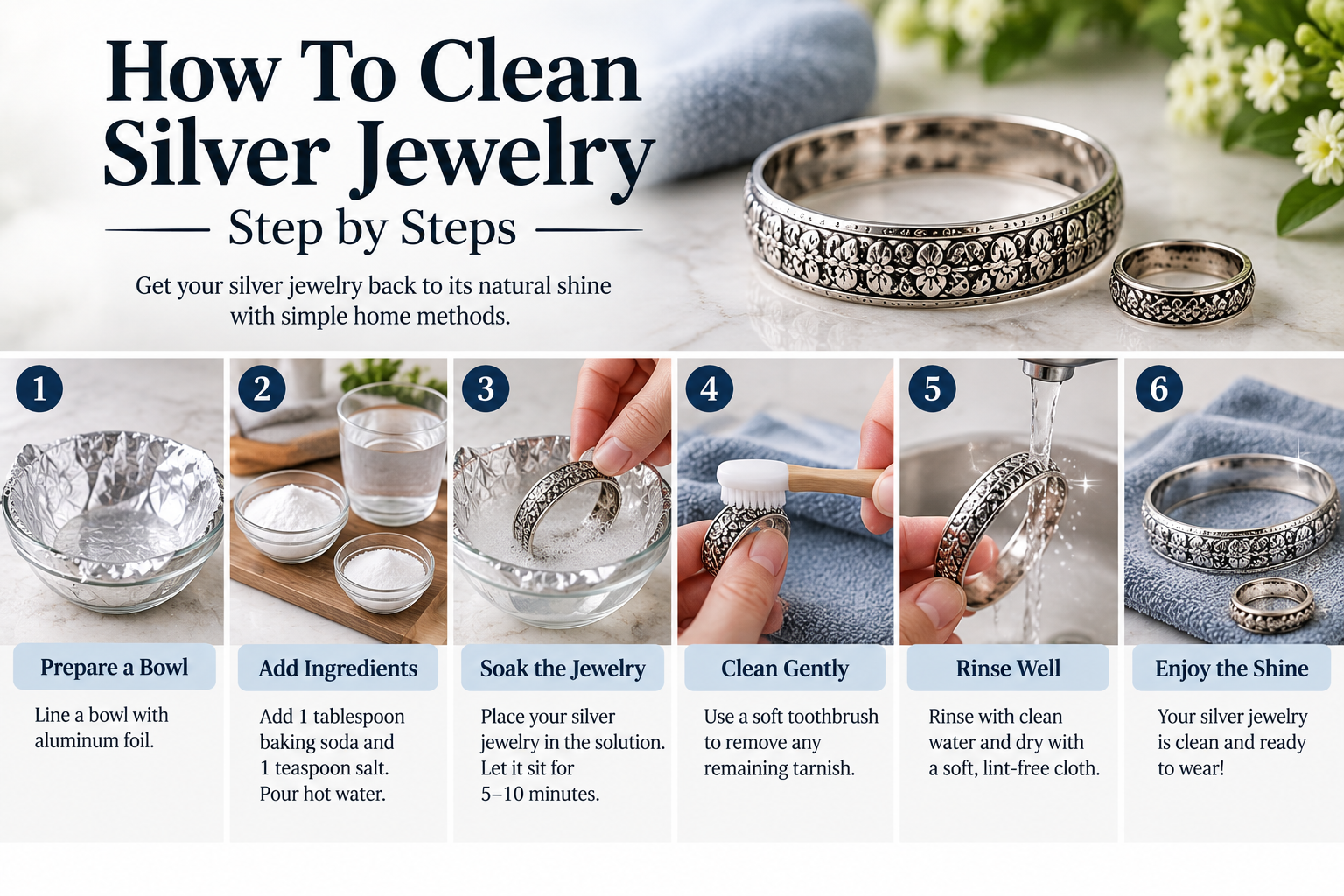 How To Clean Silver Jewelry – Step by Step