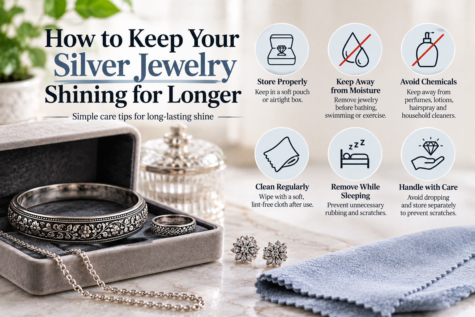 How to keep your silver jewelry shining for longer