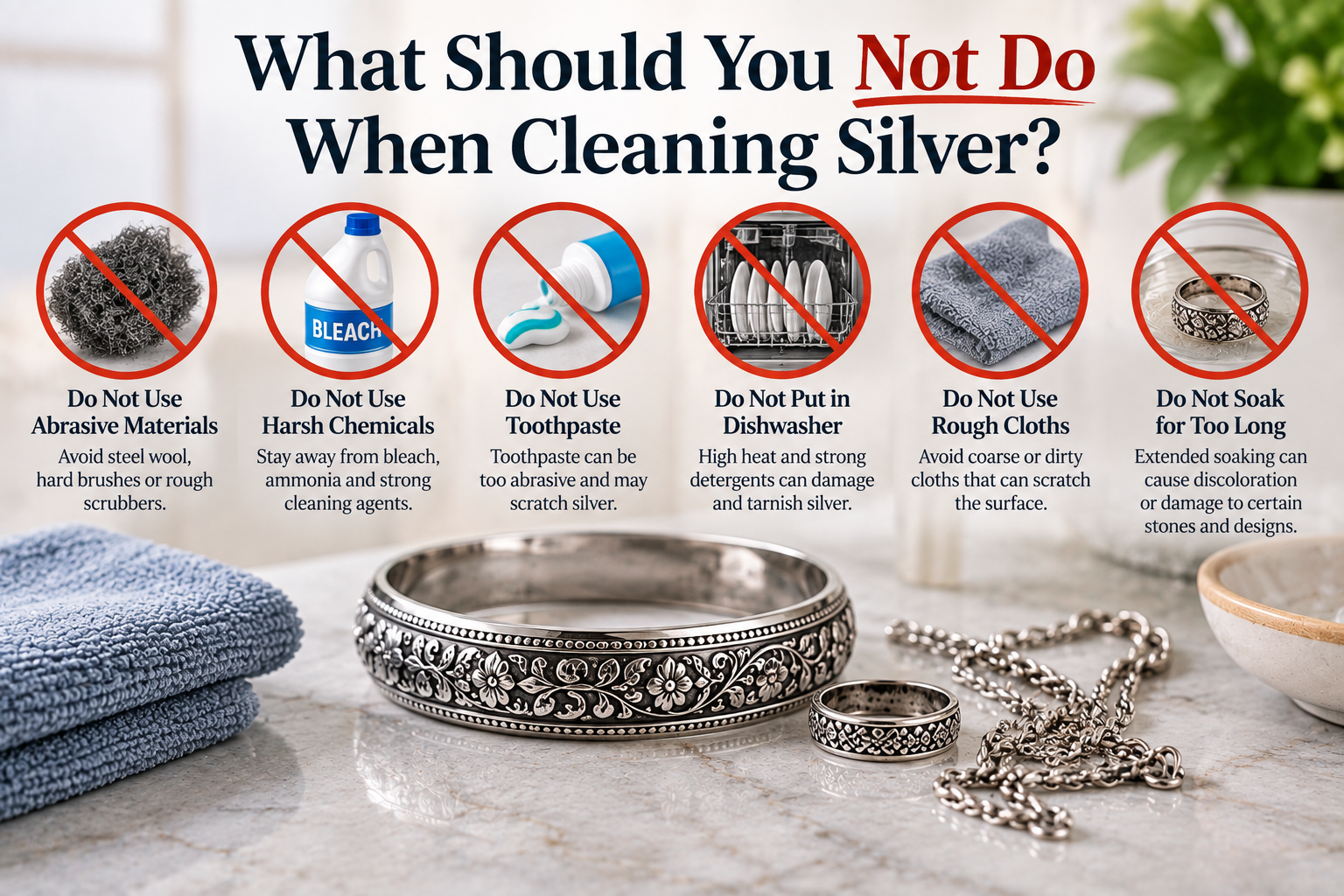 What Should You Not Do When Cleaning Silver